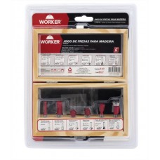 Jogo de Fresas para Madeira com 6 Peças Worker